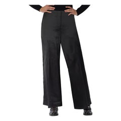 Diane Von Furstenberg Black Wide Trousers Size M