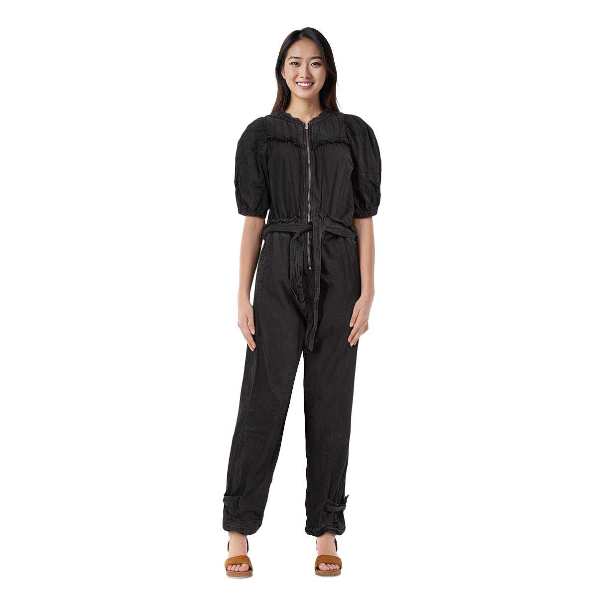Sea New York Black Short Sleeve Jumpsuit Size M For Sale