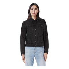Zadig & Voltaire Black Denim Zipped Jacket Size S