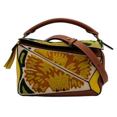 Loewe x William De Morgan Puzzle Small Embroidered Yellow Multicolor