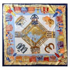 Hermès Silk Scarf "Charmes des Plages Normandes" 2002