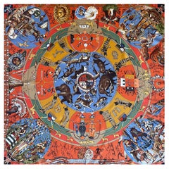 Hermès Silk Scarf "Les Mythologie des Hommes Rouges" 1999