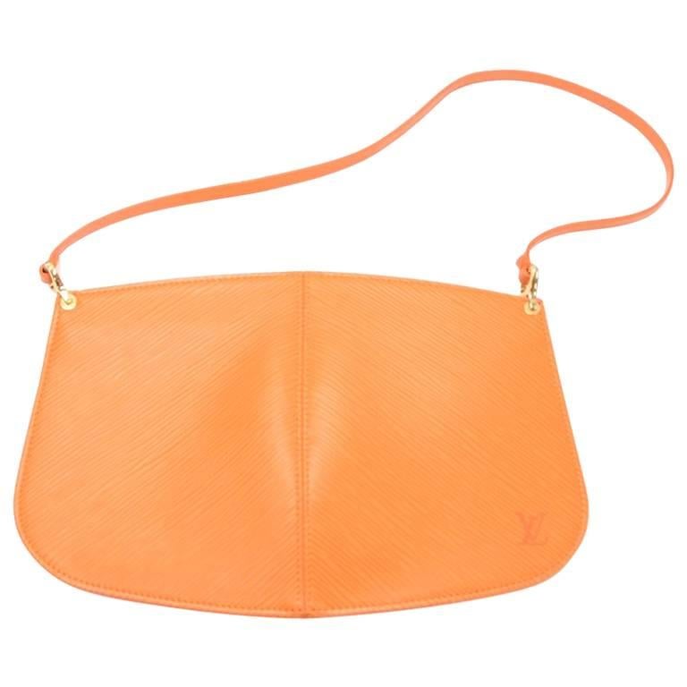 Louis Vuitton Pochette Demi Lune Orange  Epi Leather Hand Bag