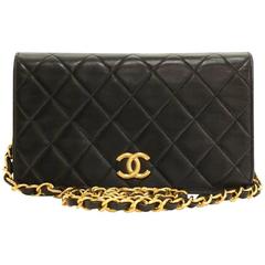 Chanel Black Quilted Leather Shoulder Flap Mini Bag