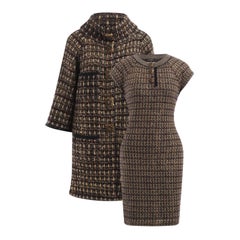 Chanel 15K$ Paris / Byzance Coat and Dress Museum Worth Ensemble 36 FR