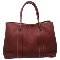Hermes Garden Party PM Rouge H Negonda Leather Tote Bag