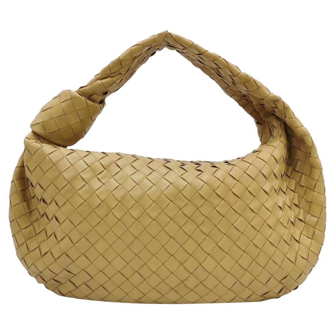 Bottega Veneta Jodie Small Lambskin Leather Tapioca Soft Yellow 36cm For Sale