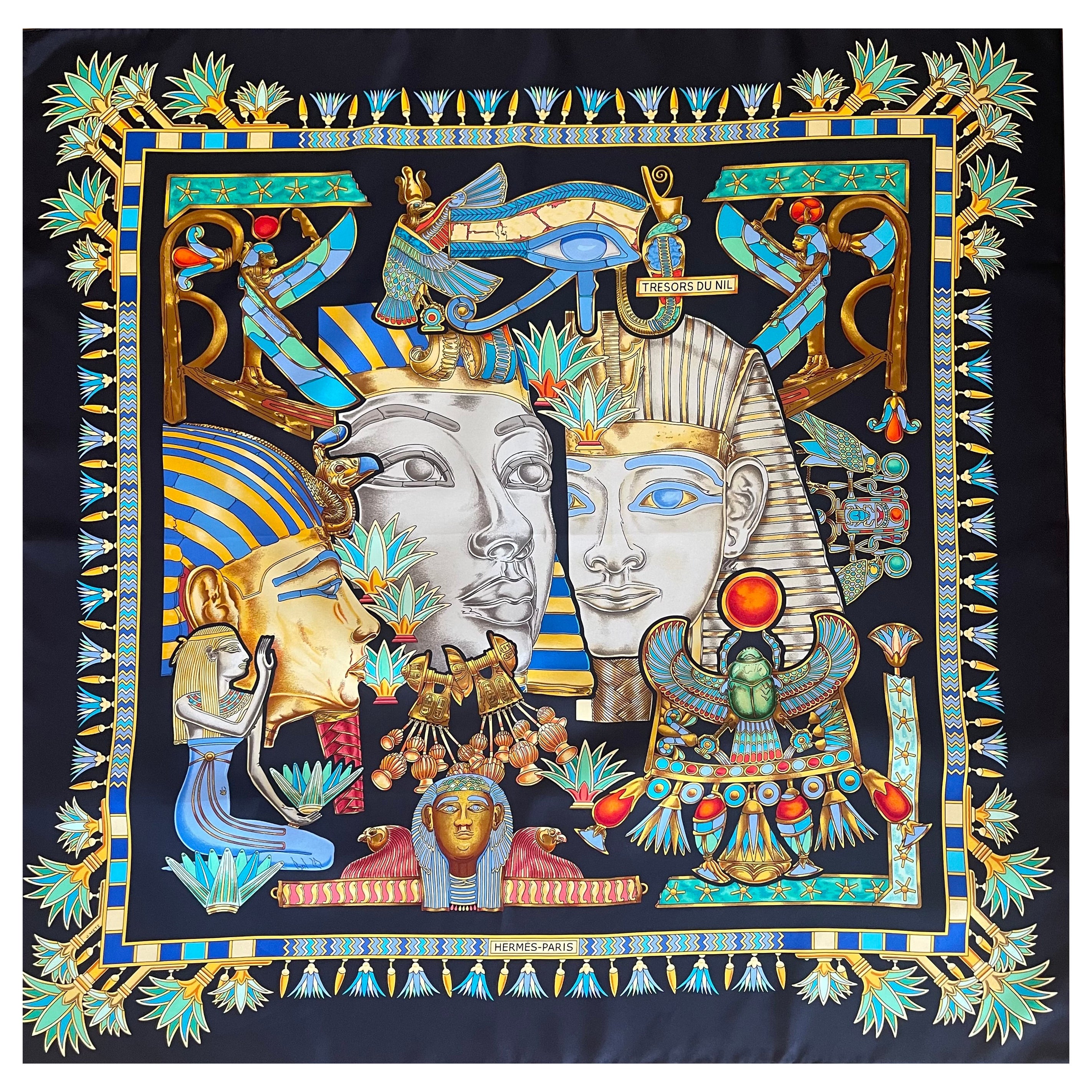 Hermès Silk Scarf "Trésor Du Nil" 2003 For Sale