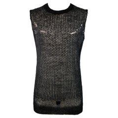 JUNYA WATANABE Size M Black Sequined Knit Sleeveless Long Pullover