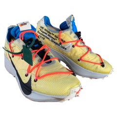 OFF-WHITE x NIKE 2020 Größe 12.5 Vapor Street Gelb Schwarz Color Block Lace-Up Sneakers
