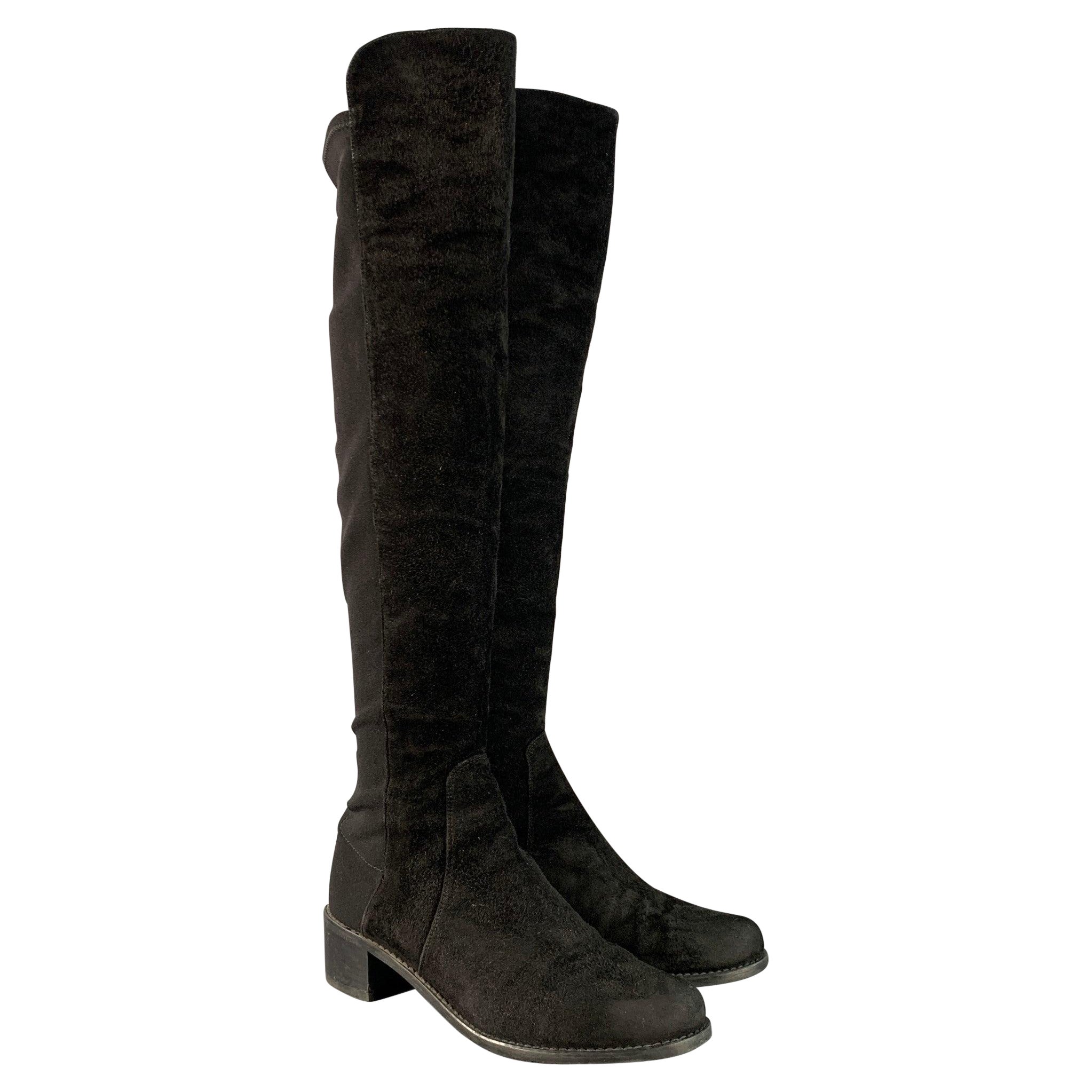 STUART WEITZMAN Size 6 Black Nylon Boots For Sale