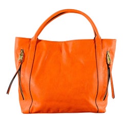 Neiman Marcus Sac fourre-tout en simili-cuir orange et or