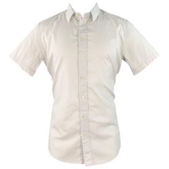 DOLCE & Gabbana GOLD Taille M Chemise grise à col pointu et manches courtes