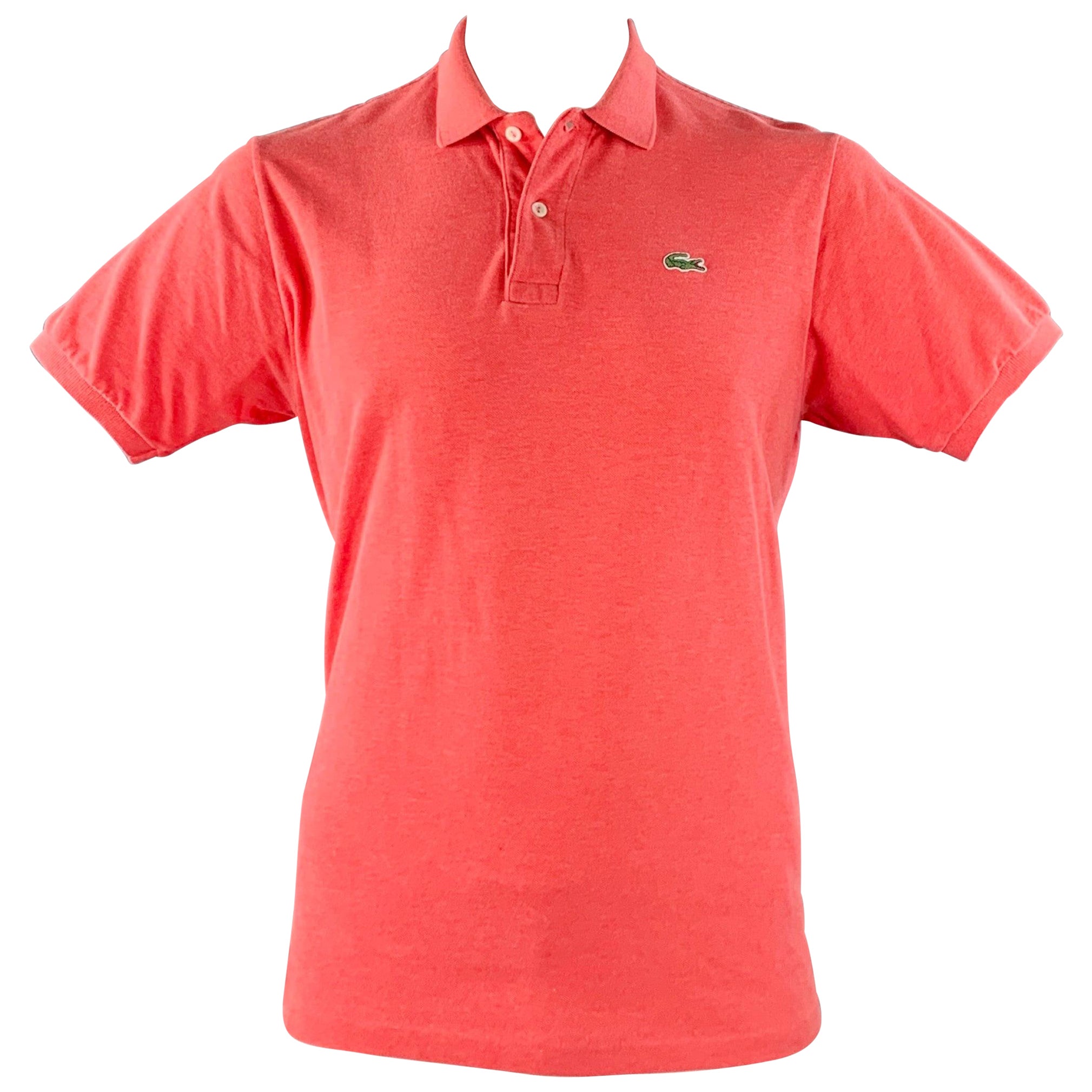 LACOSTE Größe XL Rot Koralle Baumwolle Kurzarm-Polo im Angebot