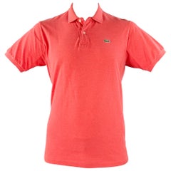 LACOSTE Größe XL Rot Koralle Baumwolle Kurzarm-Polo