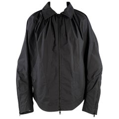 MARNI Size 2 Black Polyester Blend Zip Up Jacket Blazer