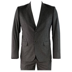 Band Of Outsiders Taille 42 Costume en laine à carreaux gris et noir