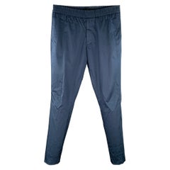 PAUL SMITH Taille 32 Navy Drawstring Waistband Tapered Casual Pants (pantalon décontracté à ceinture à cordon de serrage)