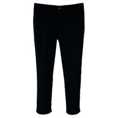 GIORGIO ARMANI Size 32 Navy Midnight Blue Velvet Flat Front Dress Pants