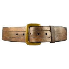 RALPH LAUREN Größe S Brauner Messing Ledergürtel