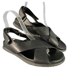 PRADA Size 8 Black Strappy Sandals