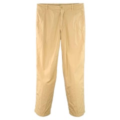 RALPH LAUREN Taille 32 Pantalon décontracté en coton kaki froissé à devant plat