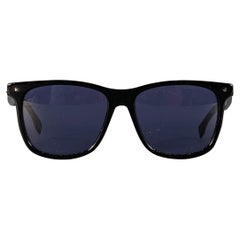 FENDI Occhiali da sole quadrati in acetato nero arancio con montatura intera
