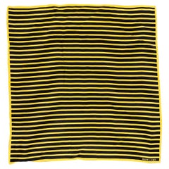 RALPH LAUREN COLLECTION Sciarpa quadrata in seta a righe giallo-marino