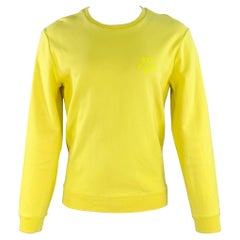 A.P.C. Size M No Fun Neon Yellow Cotton Crew Neck Sweatshirt