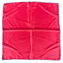 Turnbull & Asser Piazza da taschino in seta firmata rosso-blu