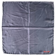 Turnbull & Asser Piazza da taschino in seta rosso navy firmata