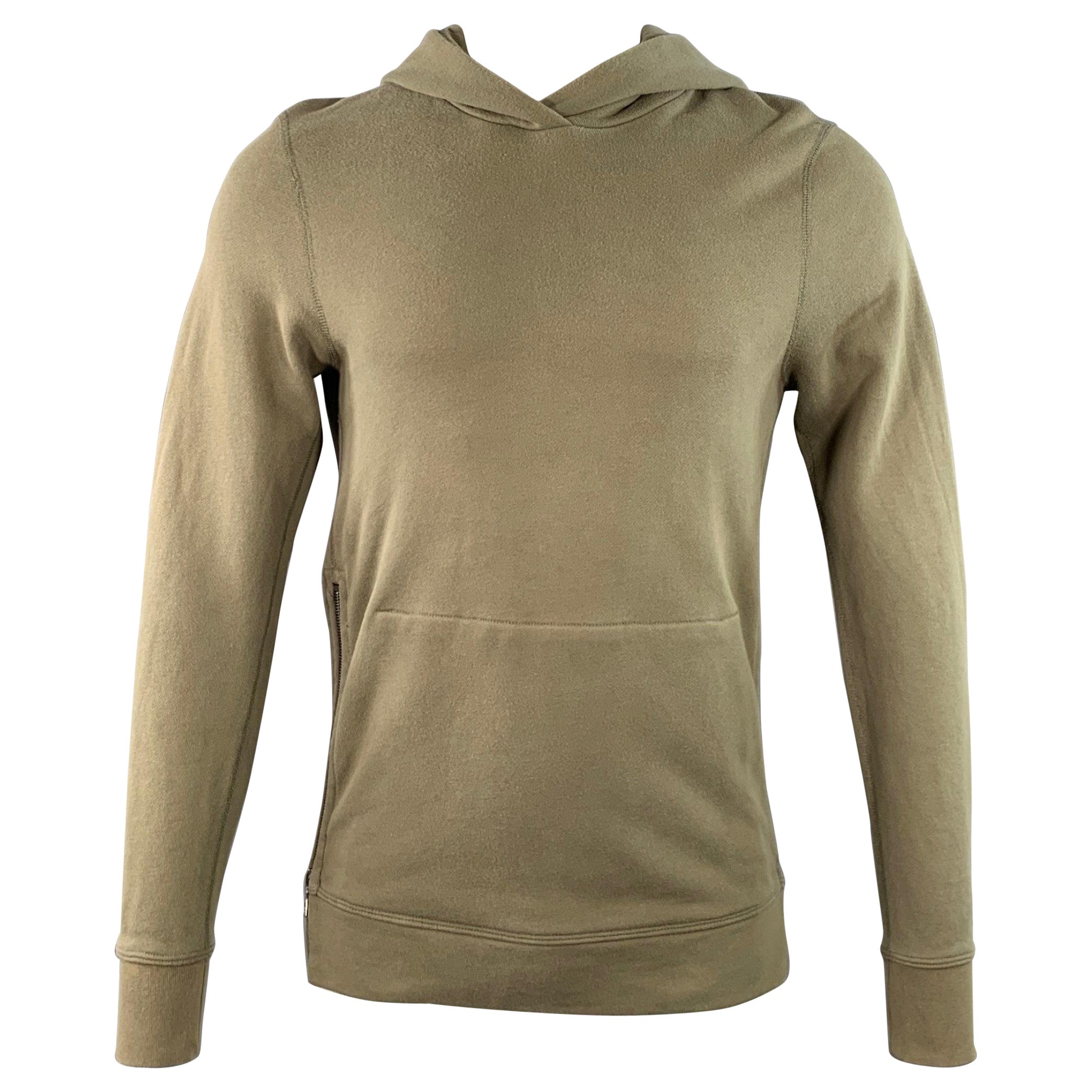 JOHN ELLIOTT Size XS Green Cotton Hoodie Sweatshirt For Sale