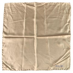 TURNBULL & ASSER Beige Signature Silk Pocket Square