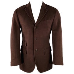 Ralph Lauren Taille 38 Regular Brown Cashmere Notch Lapel Sport Coat