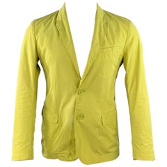 VIKTOR & ROLF Size 38 Yellow Cotton Blend Single Breasted Sport Coat