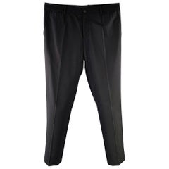 Dolce & Gabbana Taille 34 Pantalon habillé noir en laine avec fermeture éclair.