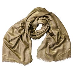 ROBERTO CAVALLI Sciarpa Jacquard in misto Modal marmorizzato Silver Olive Scialle