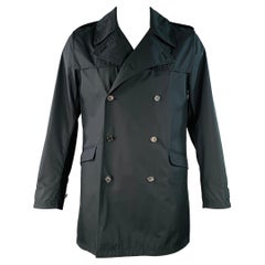 Dunhill Vintage FW09 Taille 42 Trench-coat noir à double boutonnage