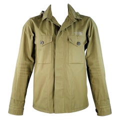 Junya Watanabe x THE NORTH FACE FW17 Size XL Green Olive Cotton Nylon Rain Resistant Zip Buttons Jacket (veste à boutons zippés résistante à la pluie)