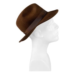 Borsalino Taglia M A&M Cappello Fedora in Feltro Marrone