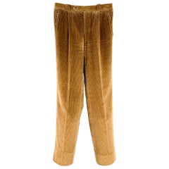Wilkes Bashford Taille 28 Pantalon décontracté en velours côtelé marron tan