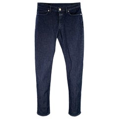 CLOSED Taille 30 Indigo Coton Blend Slim Straight Zip Fly Jeans