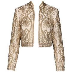 1960s Vintage Beaded + Rhinestone Jacket