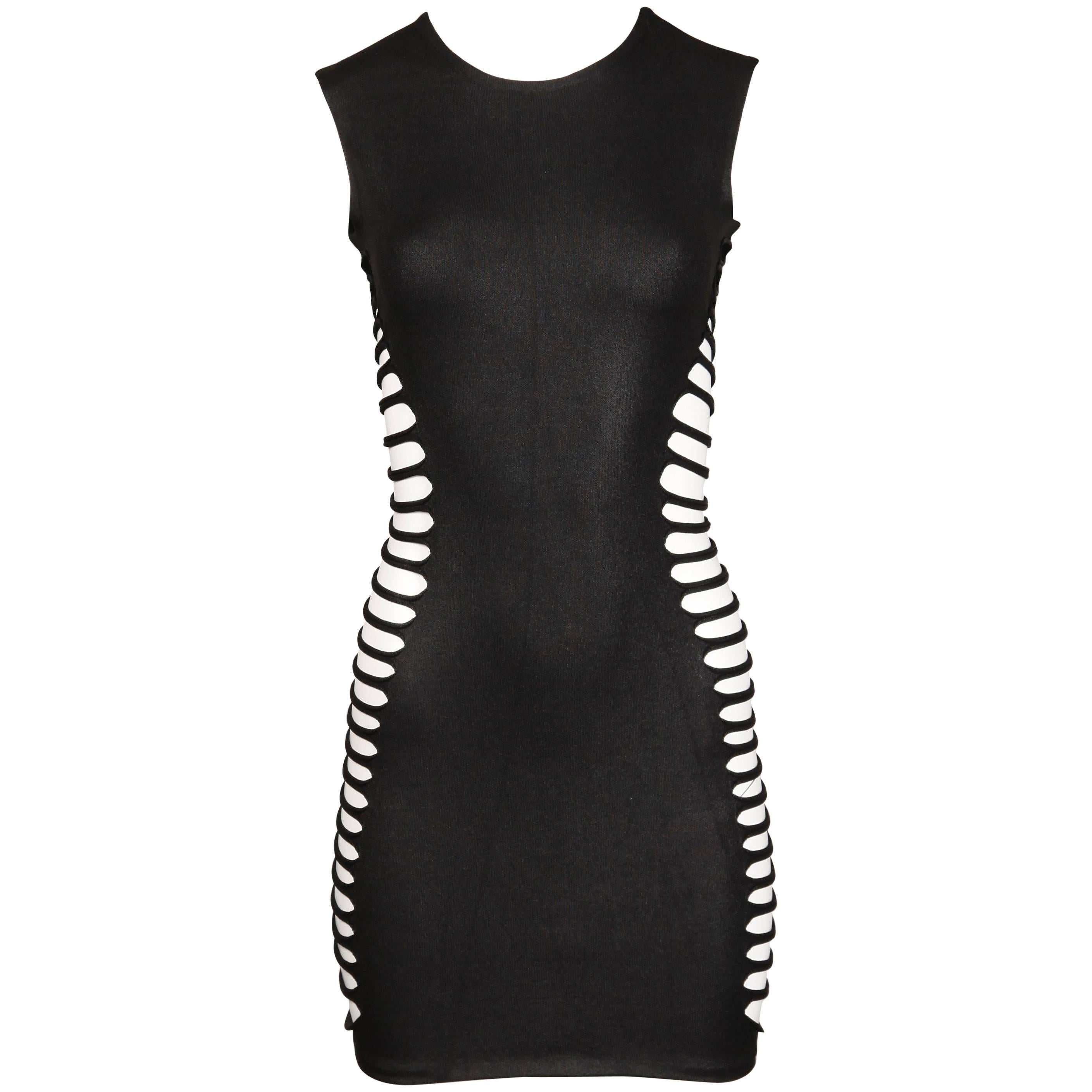 Alexander McQueen Black Cut Out Dress