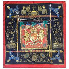 Hermès Silk Scarf "Dieu Et Mon Droit" 1977