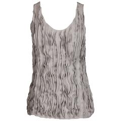 Burberry Gray Silk Tank Top 1