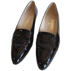 Vintage 1996 Veau Vernis Nior Chanel Patent Pump