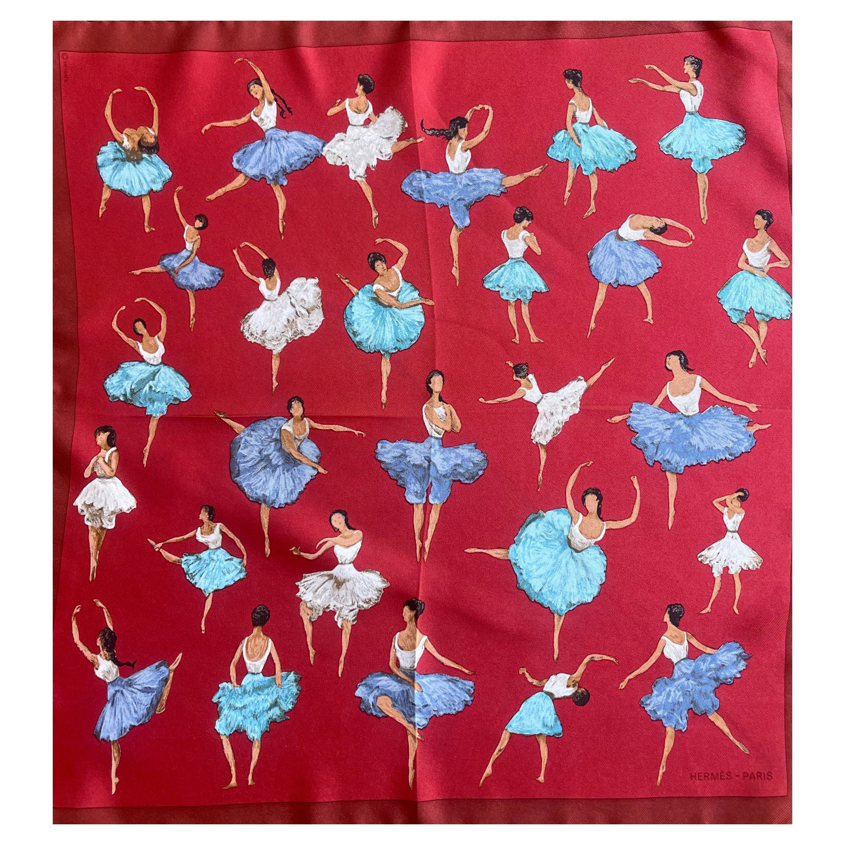 Hermès 43cm Silk Scarf "La Dance" 1996 For Sale