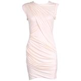 Alexander Wang Cremefarbenes, drapiertes, ärmelloses Minikleid aus Stretch
