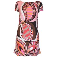 Emilio Pucci Pink Print Resort 2015 Dress 40 uk 8  
